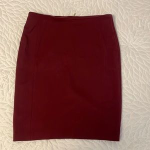H&M Burgandy Pencil Skirt